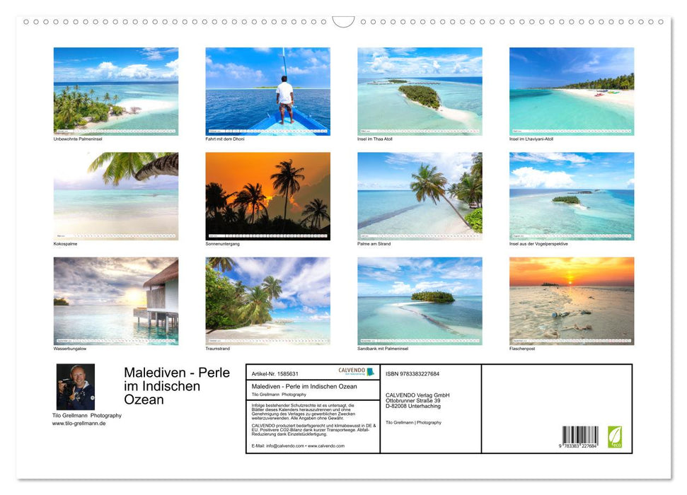 Maldives, perle de l'océan Indien (Calendrier mural CALVENDO 2024) 