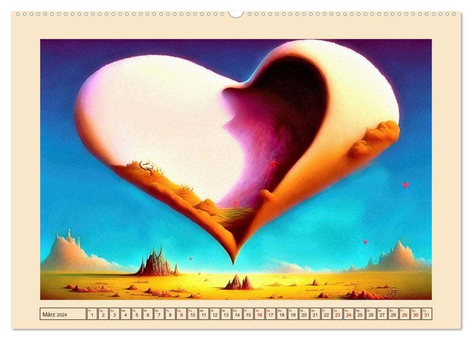 Worlds of the Heart (CALVENDO Premium Wall Calendar 2024)