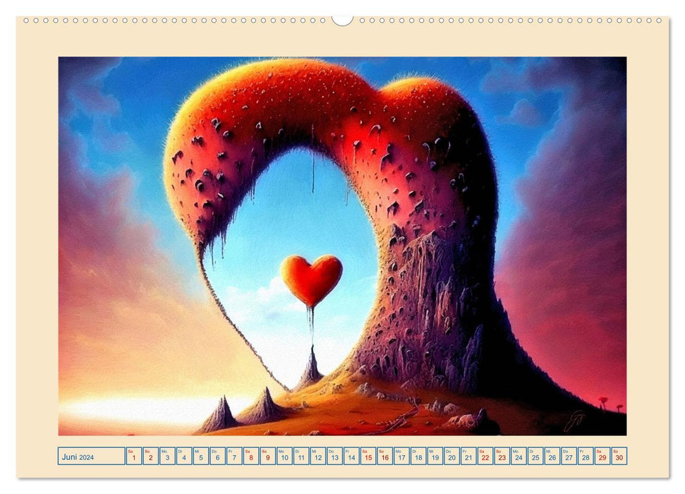 Mondes du cœur (Calendrier mural CALVENDO Premium 2024) 