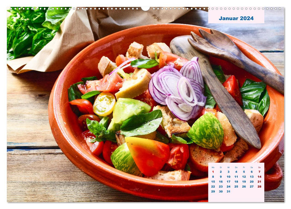 Calendrier de cuisine végétarienne pour les connaisseurs 2024 (Calendrier mural CALVENDO Premium 2024) 