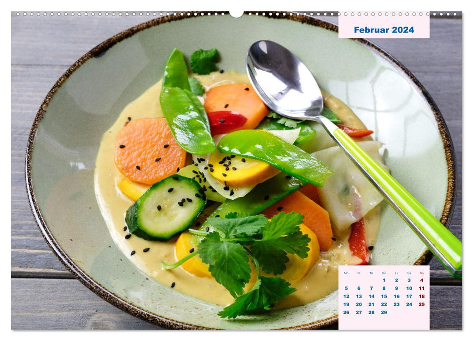 Küchenkalender Vegetarisch für Genießer 2024 (CALVENDO Premium Wandkalender 2024)