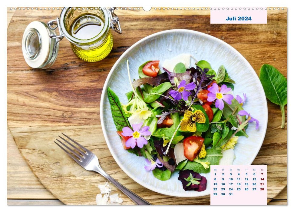 Calendrier de cuisine végétarienne pour les connaisseurs 2024 (Calendrier mural CALVENDO Premium 2024) 