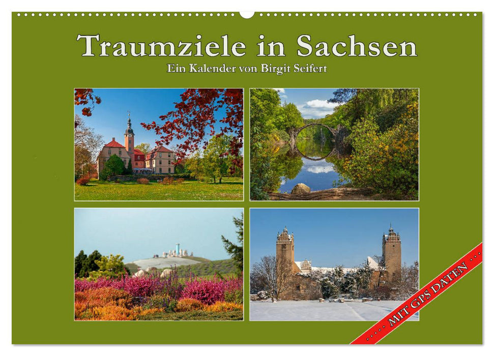 Dream destinations in Saxony (CALVENDO wall calendar 2024) 