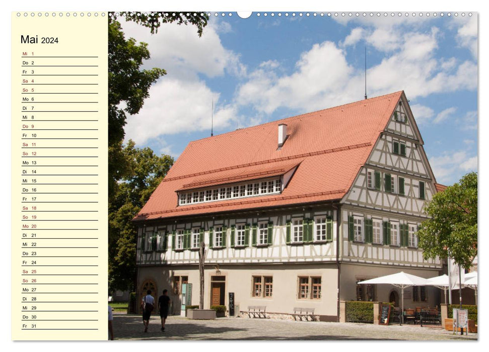 Promenade en ville à Kirchheim unter Teck (Calendrier mural CALVENDO Premium 2024) 