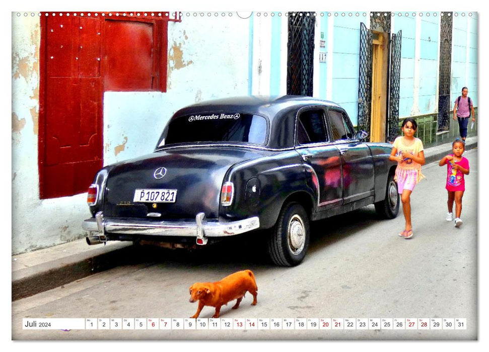 Best of Ponton - Der Klassiker von Mercedes-Benz in Kuba (CALVENDO Premium Wandkalender 2024)
