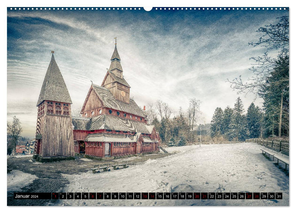 Gustav-Adolf-Stabkirche. Die schönste Kirche im Harz (CALVENDO Premium Wandkalender 2024)