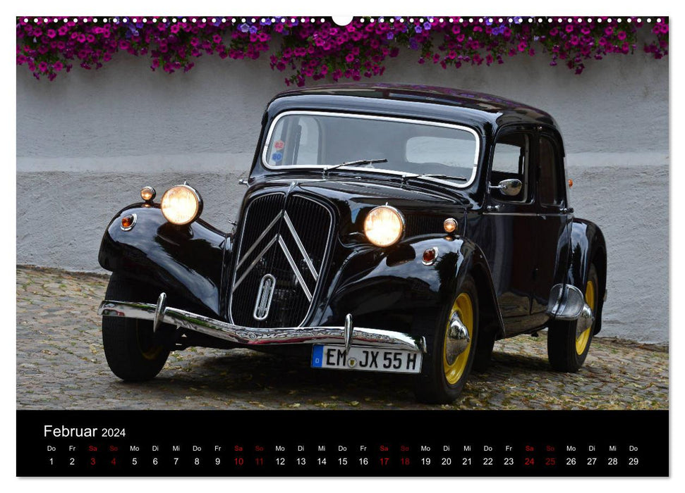 Citroën 11CV Traction Avant (CALVENDO Wandkalender 2024)