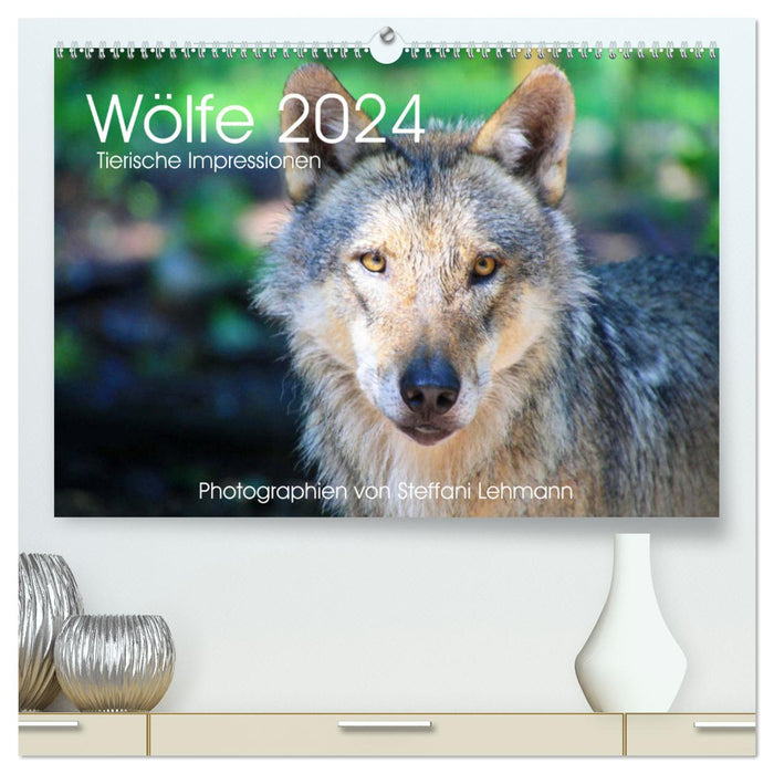 Loups 2024. Impressions d'animaux (Calendrier mural CALVENDO Premium 2024) 