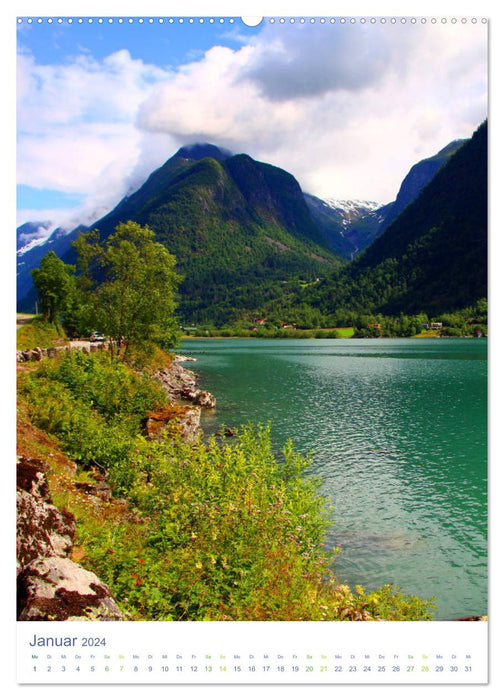 Norvège - Sur la route dans le Fiordland (Calendrier mural CALVENDO 2024) 