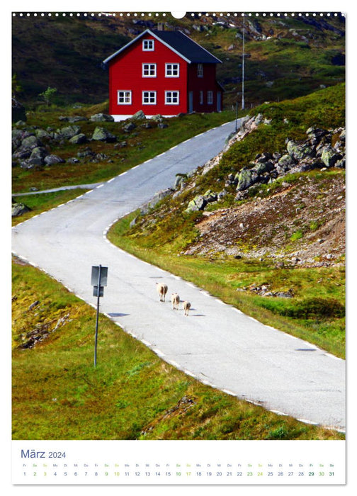Norvège - Sur la route dans le Fiordland (Calendrier mural CALVENDO 2024) 