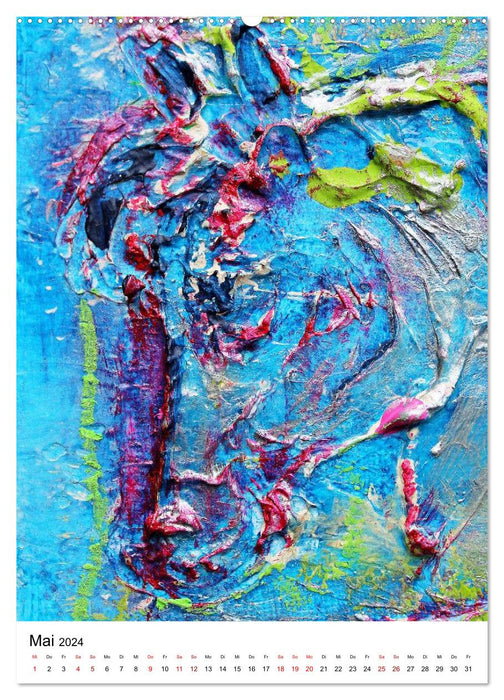Art object horse (CALVENDO wall calendar 2024) 