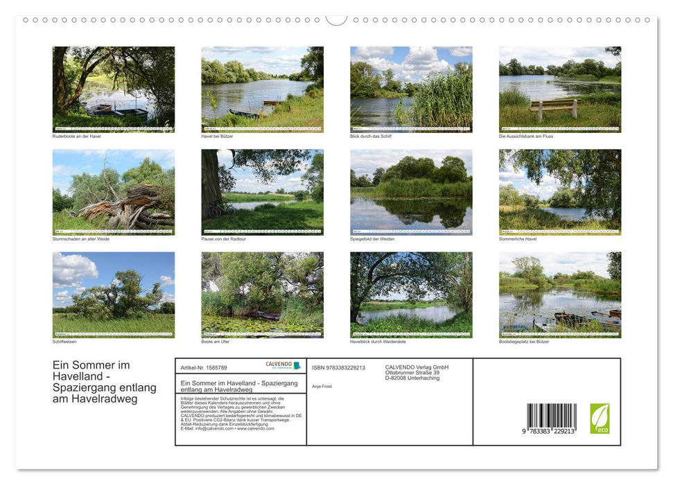 A summer in Havelland - walk along the Havel cycle path (CALVENDO Premium wall calendar 2024) 