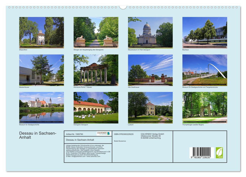 Dessau in Sachsen-Anhalt (CALVENDO Premium Wandkalender 2024)