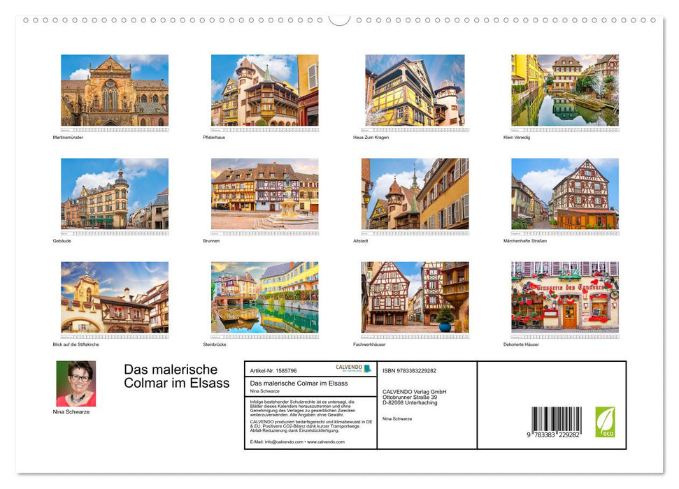 Das malerische Colmar im Elsass (CALVENDO Premium Wandkalender 2024)