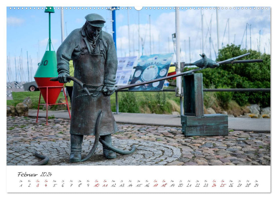 Maasholm - la ville de pêcheurs sur la Schlei et la mer Baltique (calendrier mural CALVENDO 2024) 