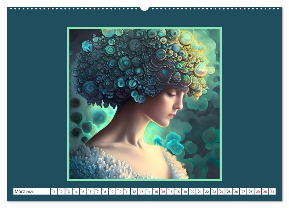 Headdress - extravagant and full of fantasy (CALVENDO Premium Wall Calendar 2024) 