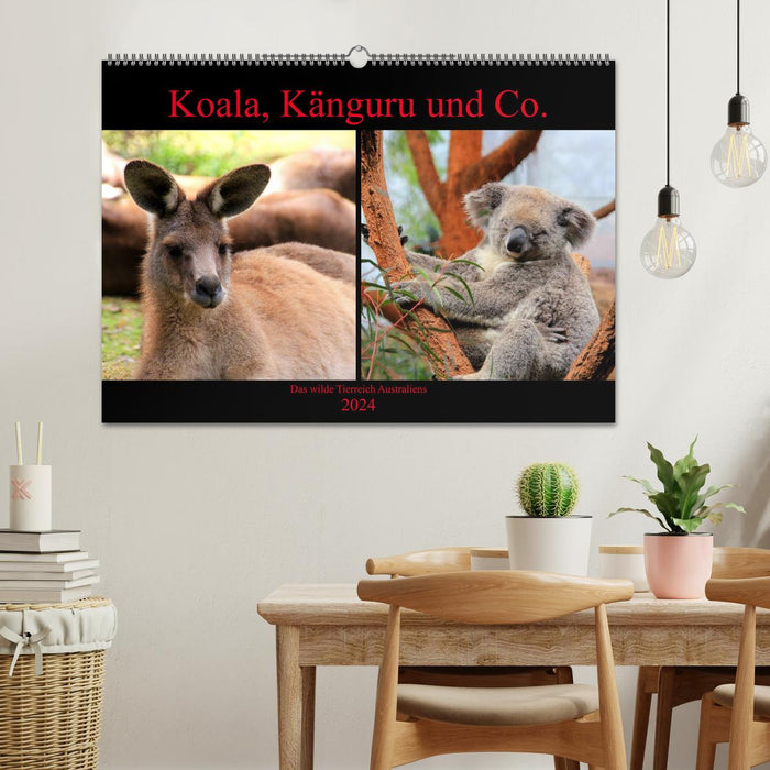 Koala, kangourou et compagnie - Le règne animal sauvage d'Australie (Calendrier mural CALVENDO 2024) 