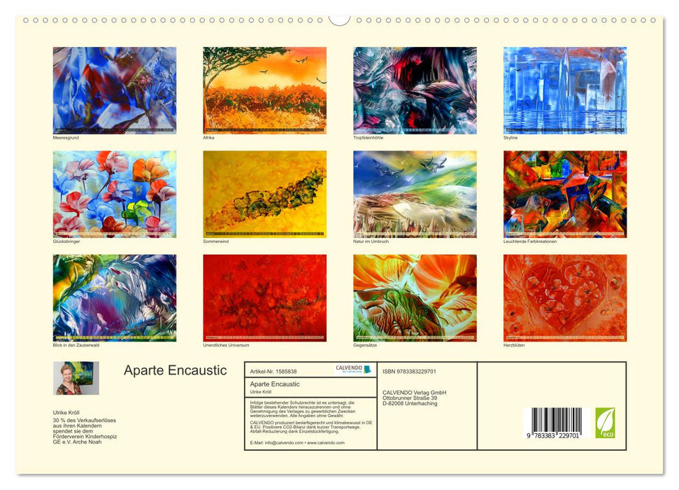 Aparte Encaustic (CALVENDO Premium Wandkalender 2024)