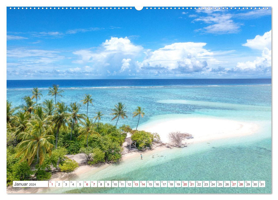 Maldives, pearl in the Indian Ocean (CALVENDO Premium Wall Calendar 2024) 