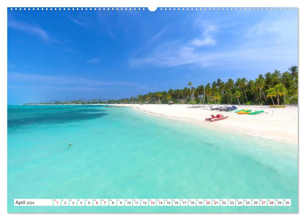 Maldives, pearl in the Indian Ocean (CALVENDO Premium Wall Calendar 2024) 