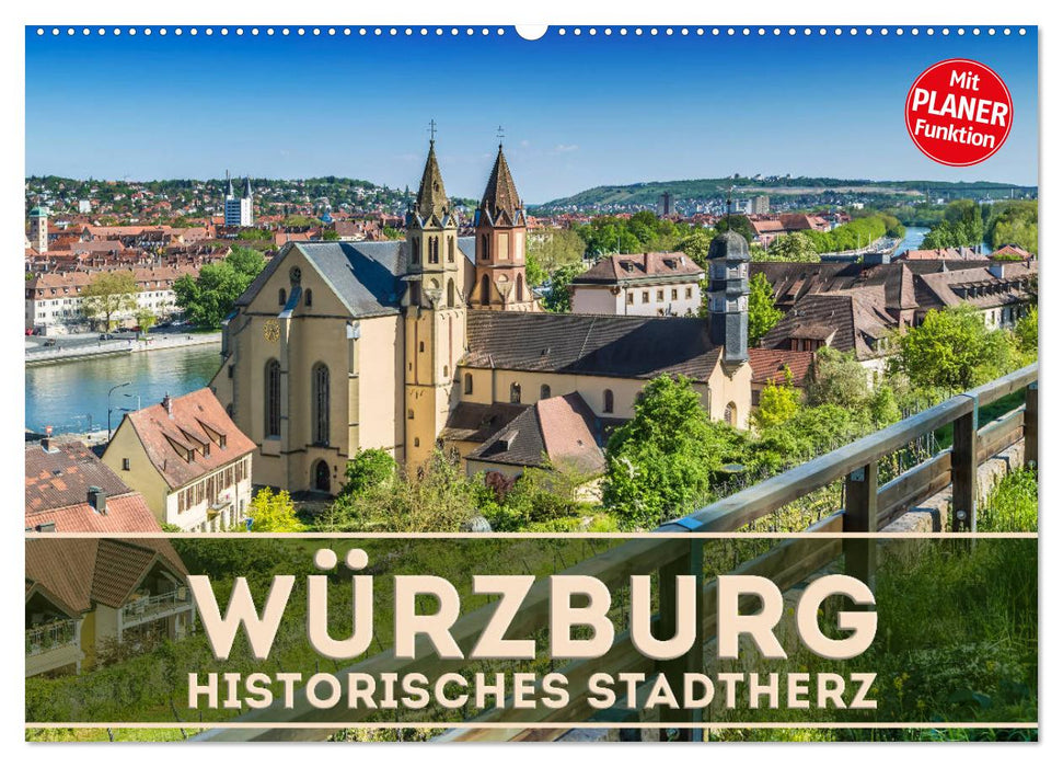 Cœur historique de la ville de WÜRZBURG (calendrier mural CALVENDO 2024) 