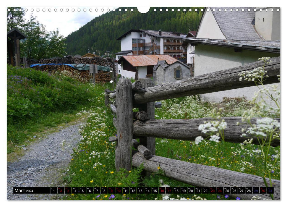 Sulden - Village de montagne du Tyrol du Sud au pied de l'Ortler (Calendrier mural CALVENDO 2024) 