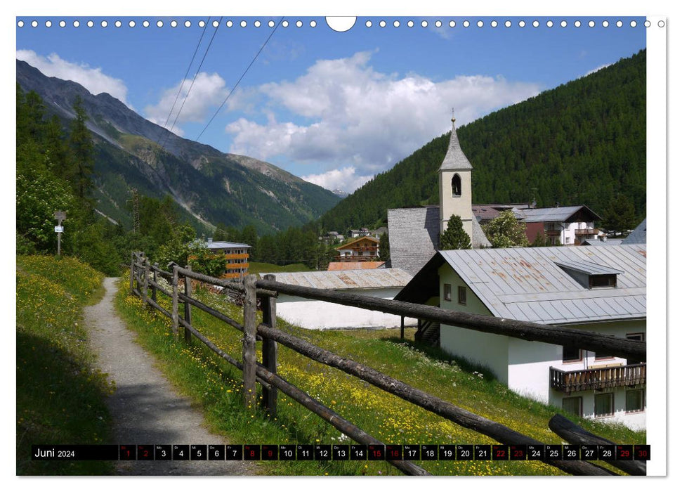 Sulden - Village de montagne du Tyrol du Sud au pied de l'Ortler (Calendrier mural CALVENDO 2024) 
