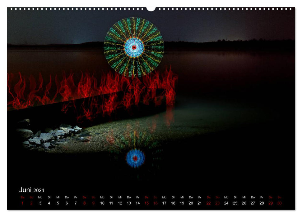 LIGHTPAINTING - peindre avec la lumière (calendrier mural CALVENDO 2024) 