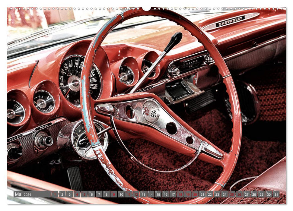 American Old Cars - American Car Legends (CALVENDO Premium Wall Calendar 2024) 