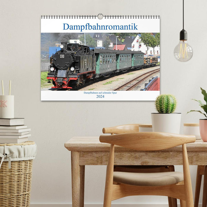 Steam train romance - steam trains on a narrow track (CALVENDO wall calendar 2024) 