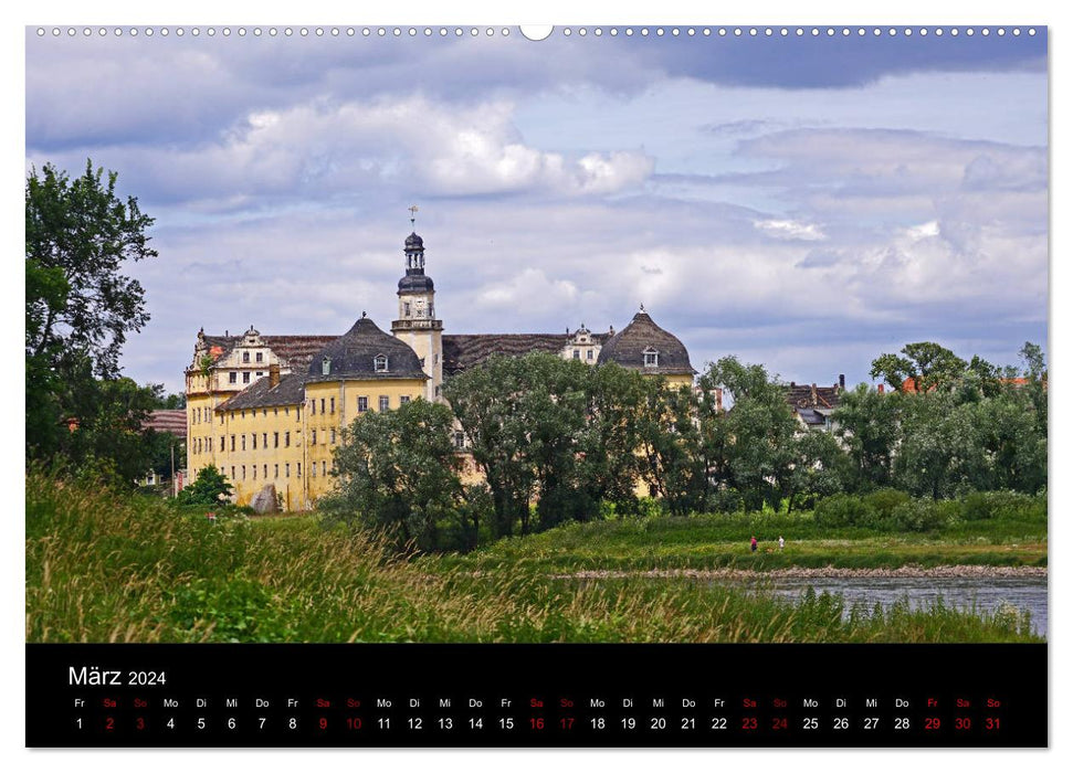 Elbe Cycle Path Coswig (Anhalt) (CALVENDO Premium Wall Calendar 2024) 