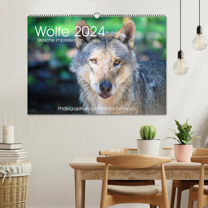 Loups 2024. Impressions d'animaux (Calendrier mural CALVENDO 2024) 