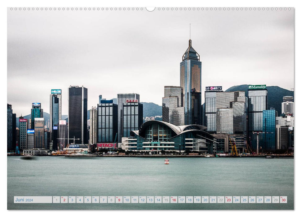 Horizon de Hong Kong et vie urbaine (calendrier mural CALVENDO 2024) 