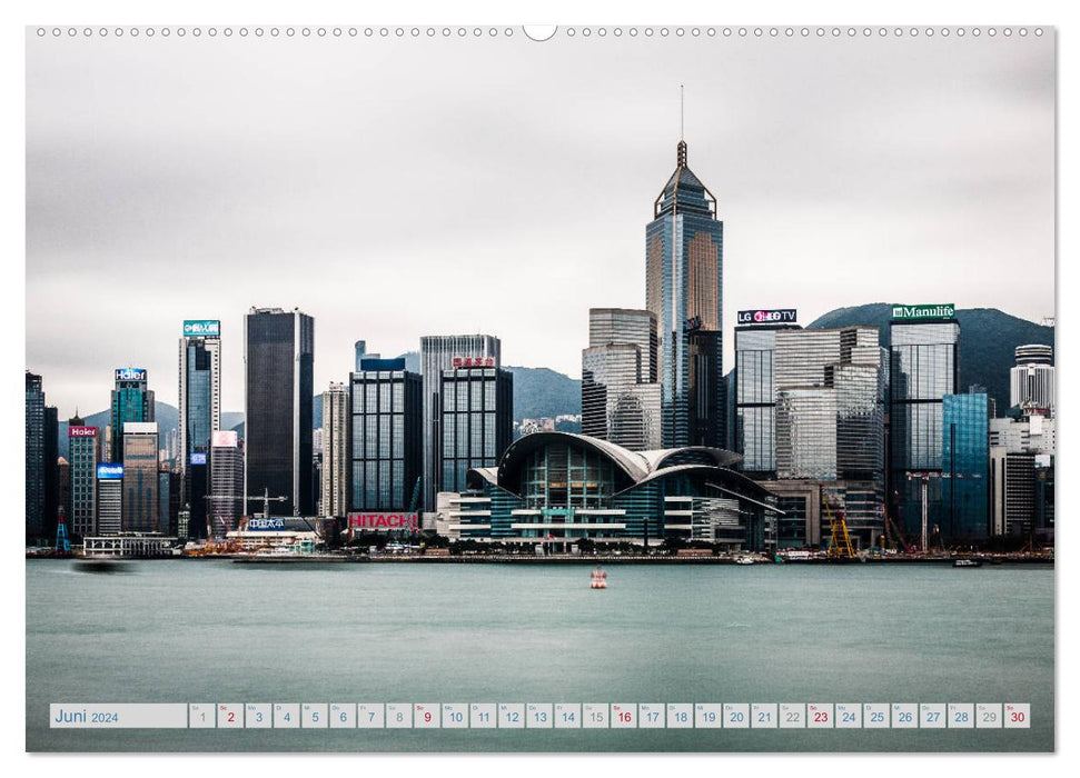 HONGKONG Skyline und Stadtleben (CALVENDO Wandkalender 2024)