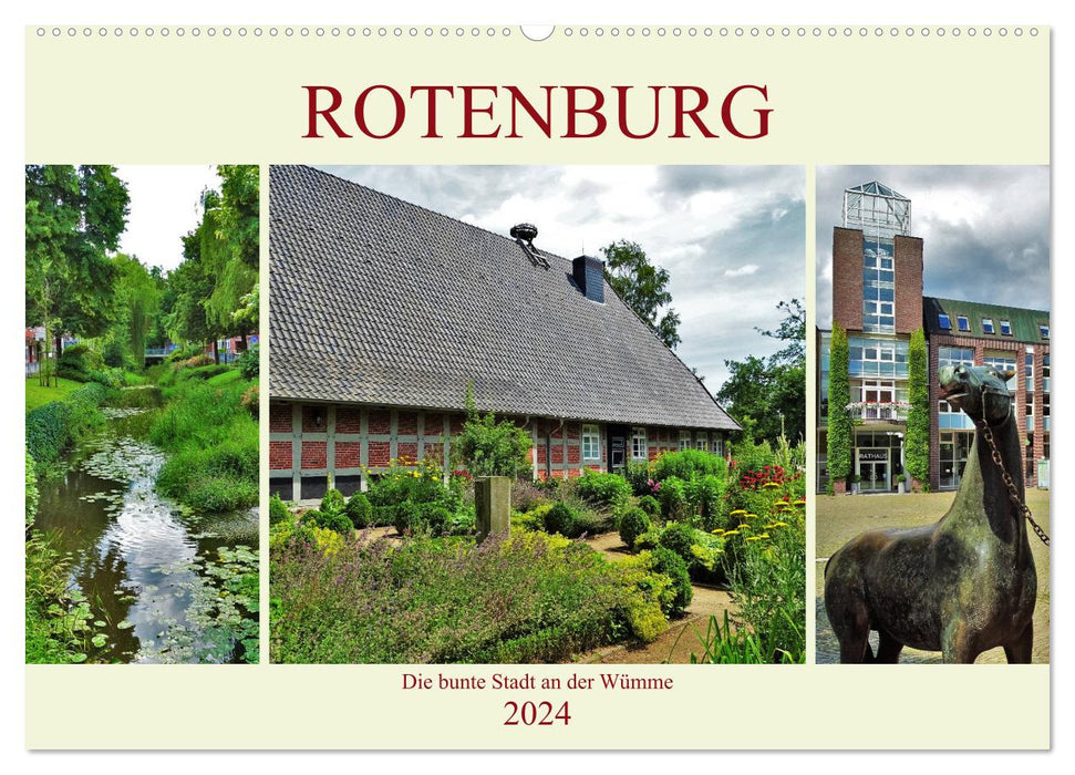 Rotenburg - The colorful city on the Wümme (CALVENDO wall calendar 2024) 