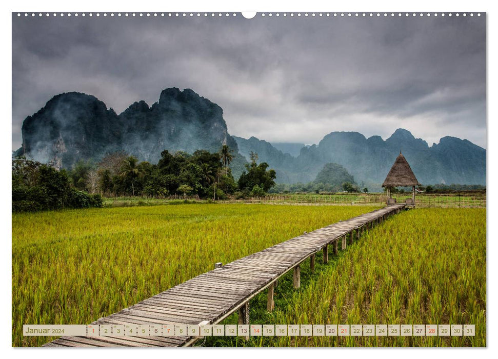 Laos - a picture journey (CALVENDO wall calendar 2024) 
