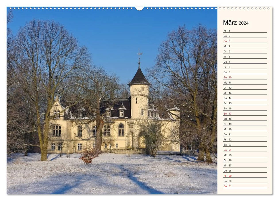 Châteaux de Basse-Lusace (Calendrier mural CALVENDO Premium 2024) 