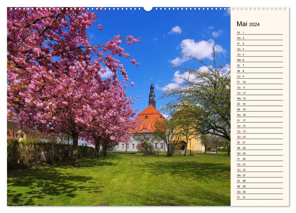 Schlösser der Niederlausitz (CALVENDO Premium Wandkalender 2024)