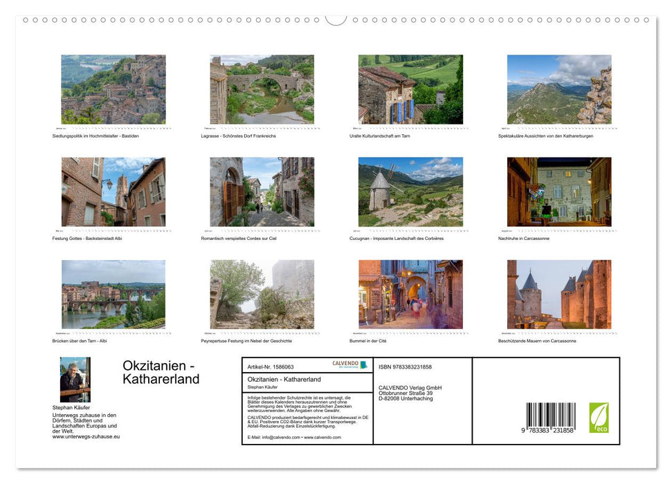 Occitania - Cathar Country (CALVENDO Premium Wall Calendar 2024) 