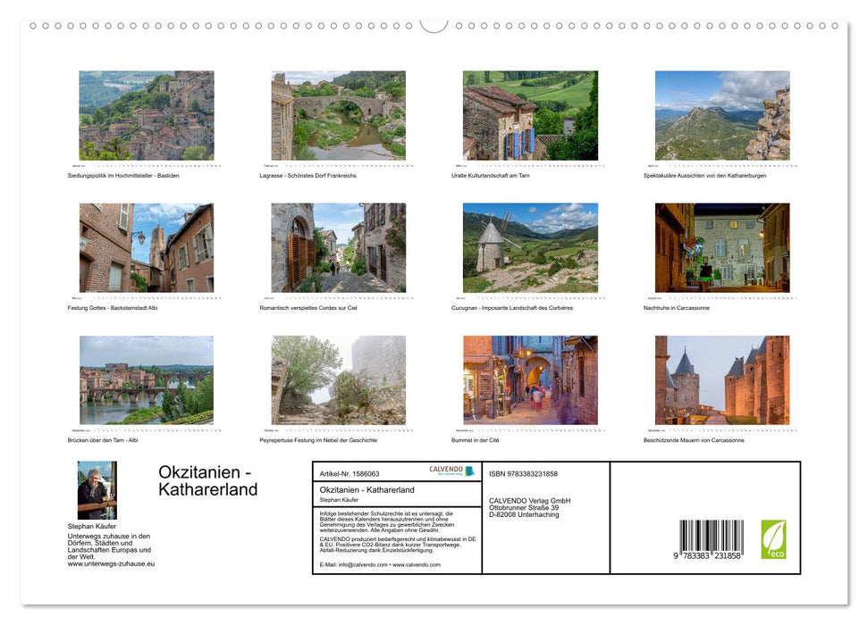 Occitanie - Pays Cathare (Calvendo Premium Calendrier mural 2024) 