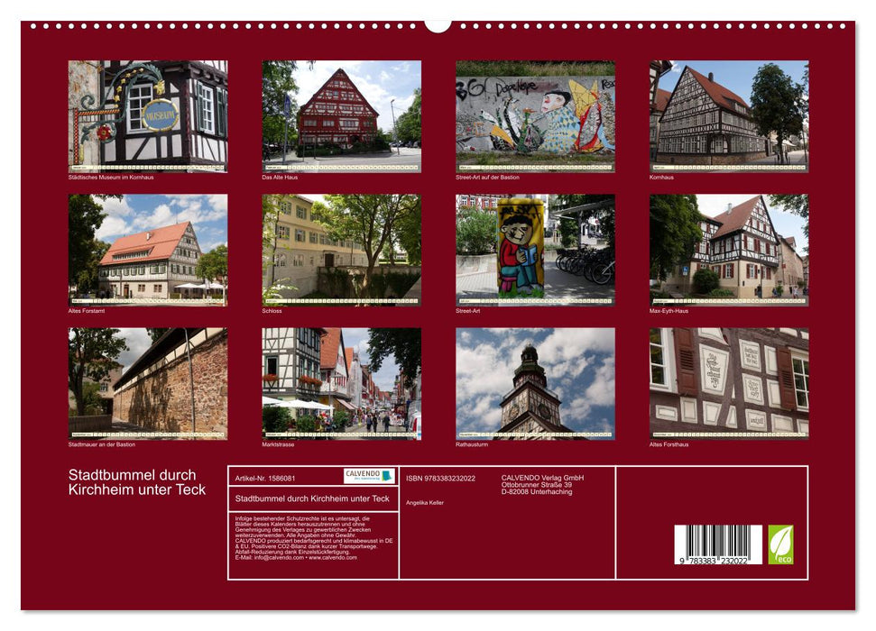 City stroll through Kirchheim unter Teck (CALVENDO Premium Wall Calendar 2024) 