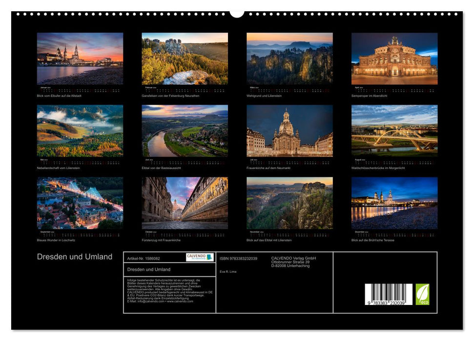 Dresden und Umland (CALVENDO Premium Wandkalender 2024)