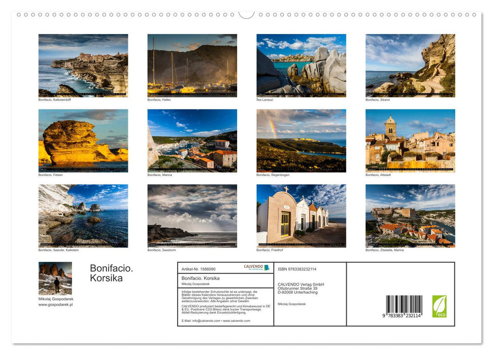 Bonifacio. Korsika (CALVENDO Premium Wandkalender 2024)