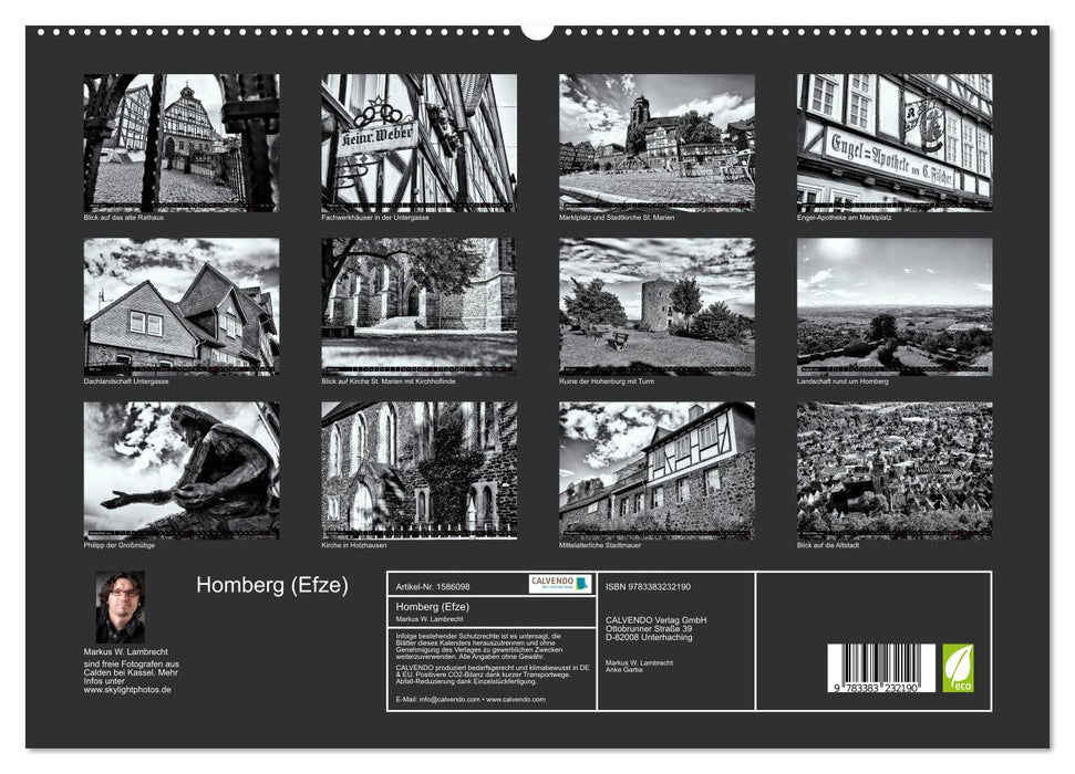 A view of Homberg an der Efze (CALVENDO Premium Wall Calendar 2024) 