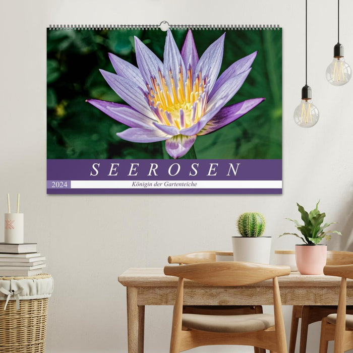 Seerosen - Königin der Gartenteiche (CALVENDO Wandkalender 2024)