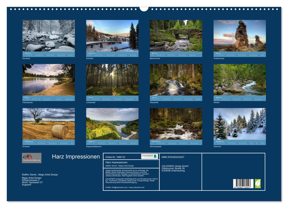 Harz impressions (CALVENDO wall calendar 2024) 