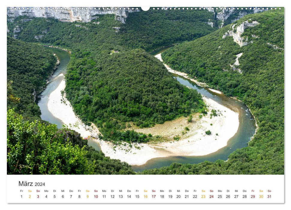 Im Süden Frankreichs - Ardèche, La Baume und Sevennen (CALVENDO Wandkalender 2024)
