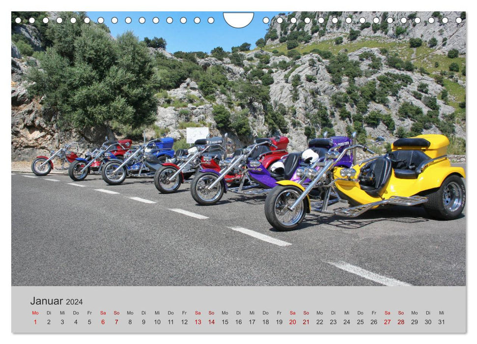 Trikes - Unterwegs auf drei Rädern (CALVENDO Wandkalender 2024)