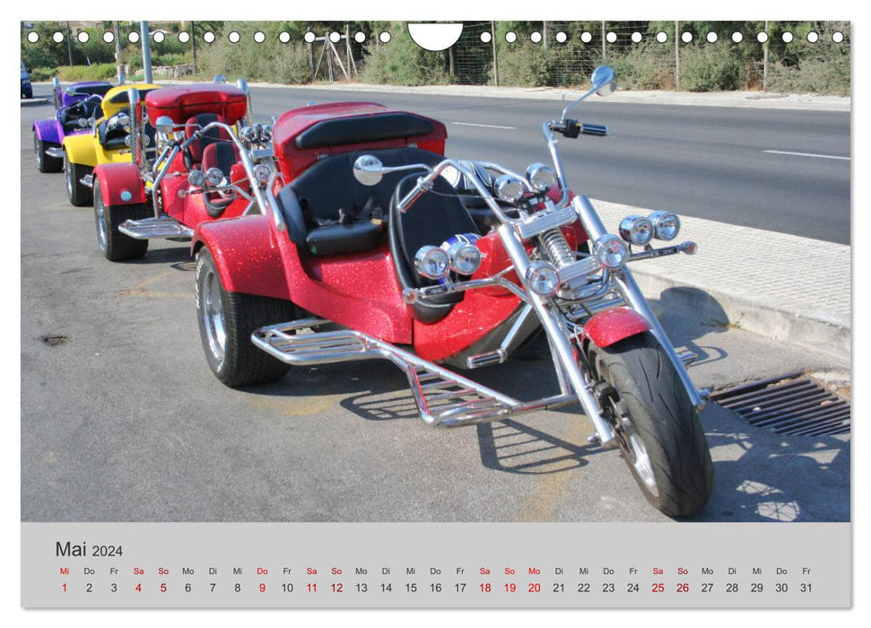 Tricycles - voyager sur trois roues (calendrier mural CALVENDO 2024) 