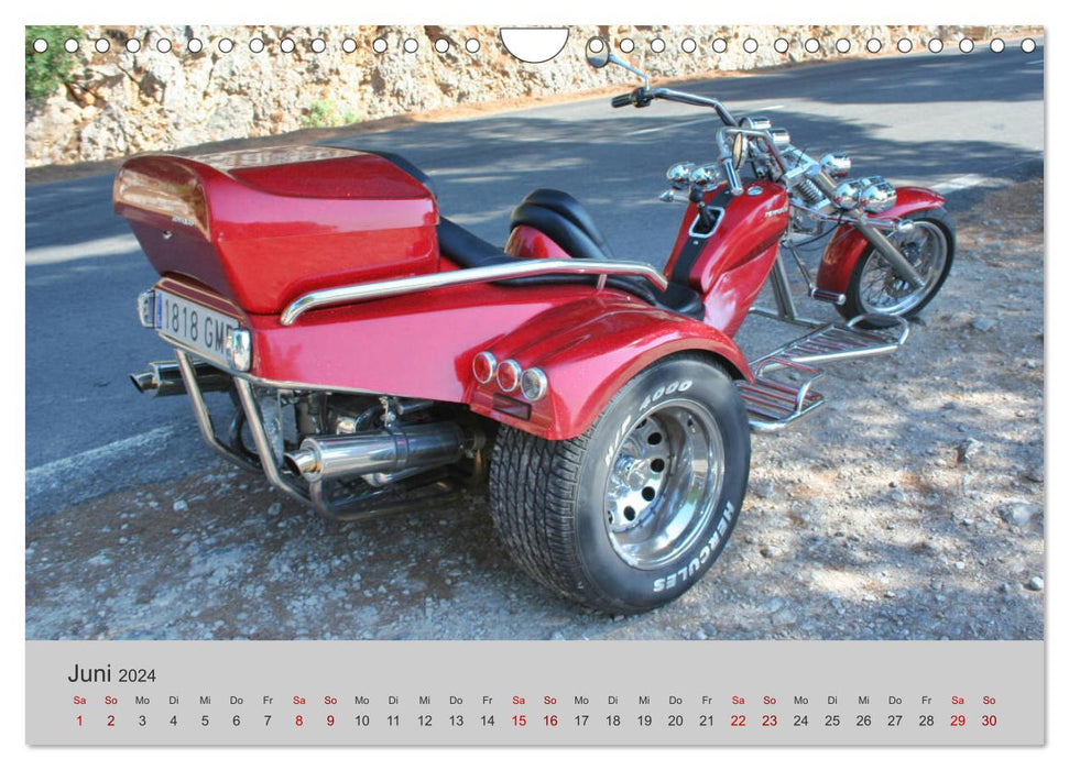 Trikes - traveling on three wheels (CALVENDO wall calendar 2024) 
